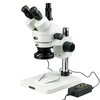Amscope 7X-45X Trinocular Inspection Zoom Stereo Microscope With 144 LED 4-Zone Light, 5MP USB Camera SM-1TS-144A-5M